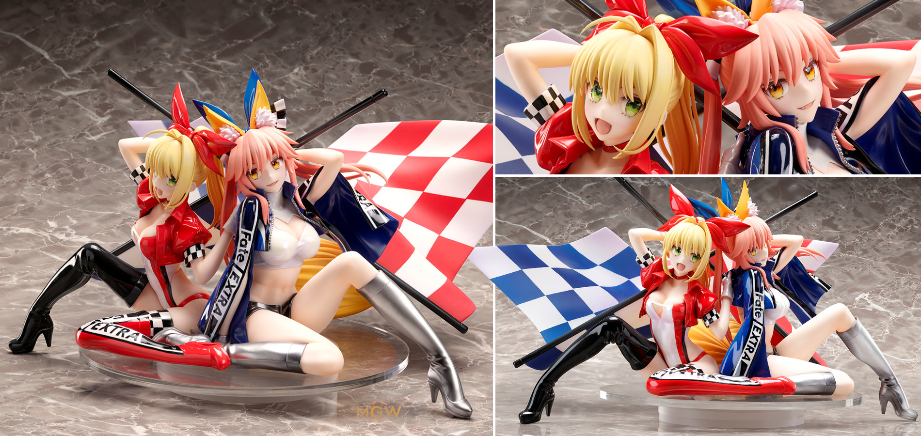 Nero Claudius & Tamamo no Mae TYPE-MOON Racing ver. by plusone & STRONGER from Fate/EXTRA MyGrailWatch Anime Figure Pre-order Guide
